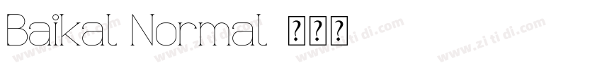 Baikal Normal字体转换